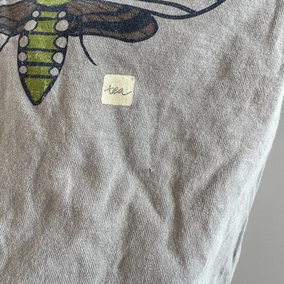Tea Baby Boy XS 3-6 Bug T Shirt Gray Blue Short Sleeve - Picture 2 of 2
